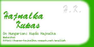 hajnalka kupas business card